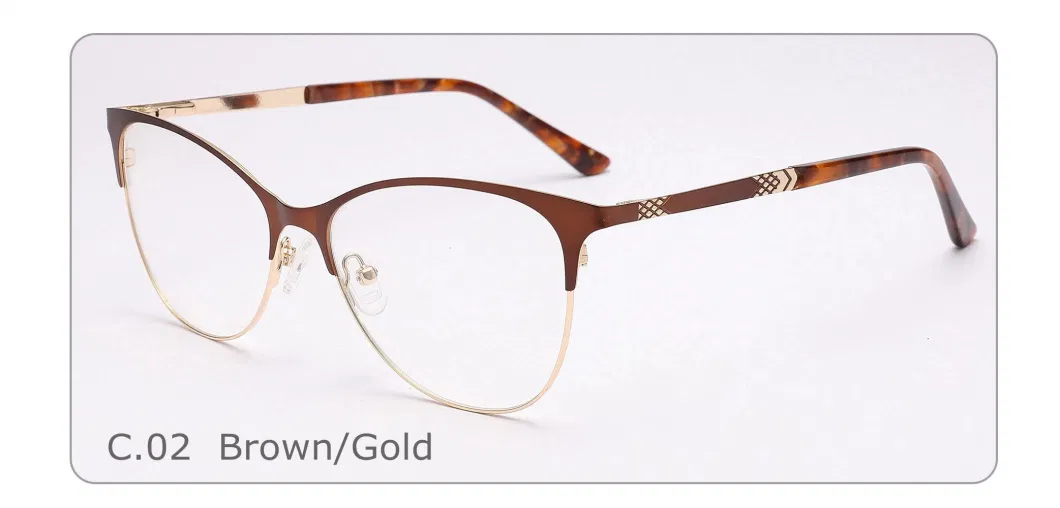 High Quality Custom Trendy Eyewear Acetate Metal Woman Optical Glasses Frames