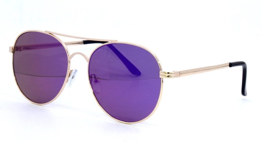 100% UVA/ UVB Protection (UV 400) Vintage Round Metal Sunglasses in Classy Golden/Silver Frame Sunglasses