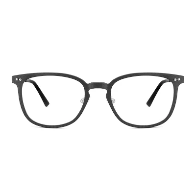 Ultrahard Stronger Ultralight Carbon Fiber Eyeglasses Optical Frame with Metal Temples