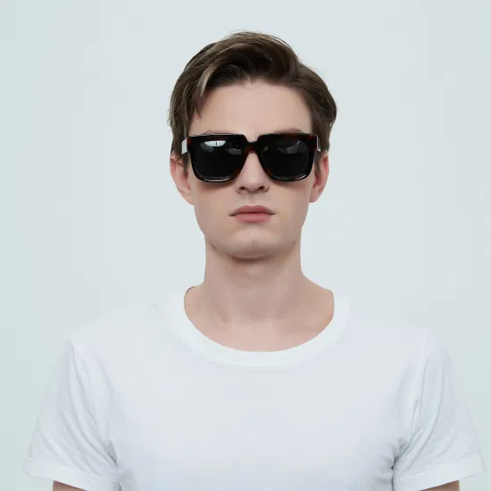 New Design for Men and Women Sunglass UV400 Lenses Square Demi Acetate High Quality Sunglasses